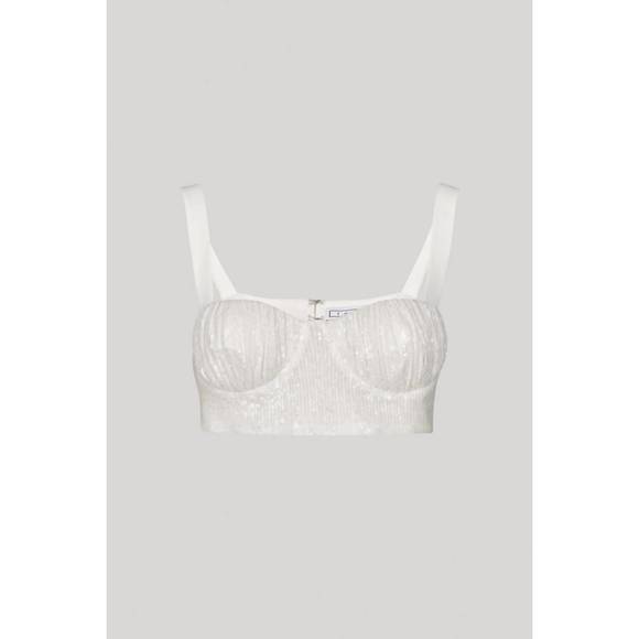 NEW IN THE MOOD FOR LOVE una bustier top in white - Picture 2 of 4